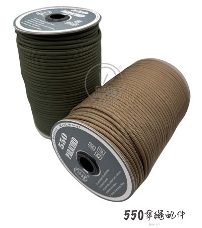 550LBS Paracord 4mm | 7芯傘繩軍規拉力 單色系列-100公尺/Pack 