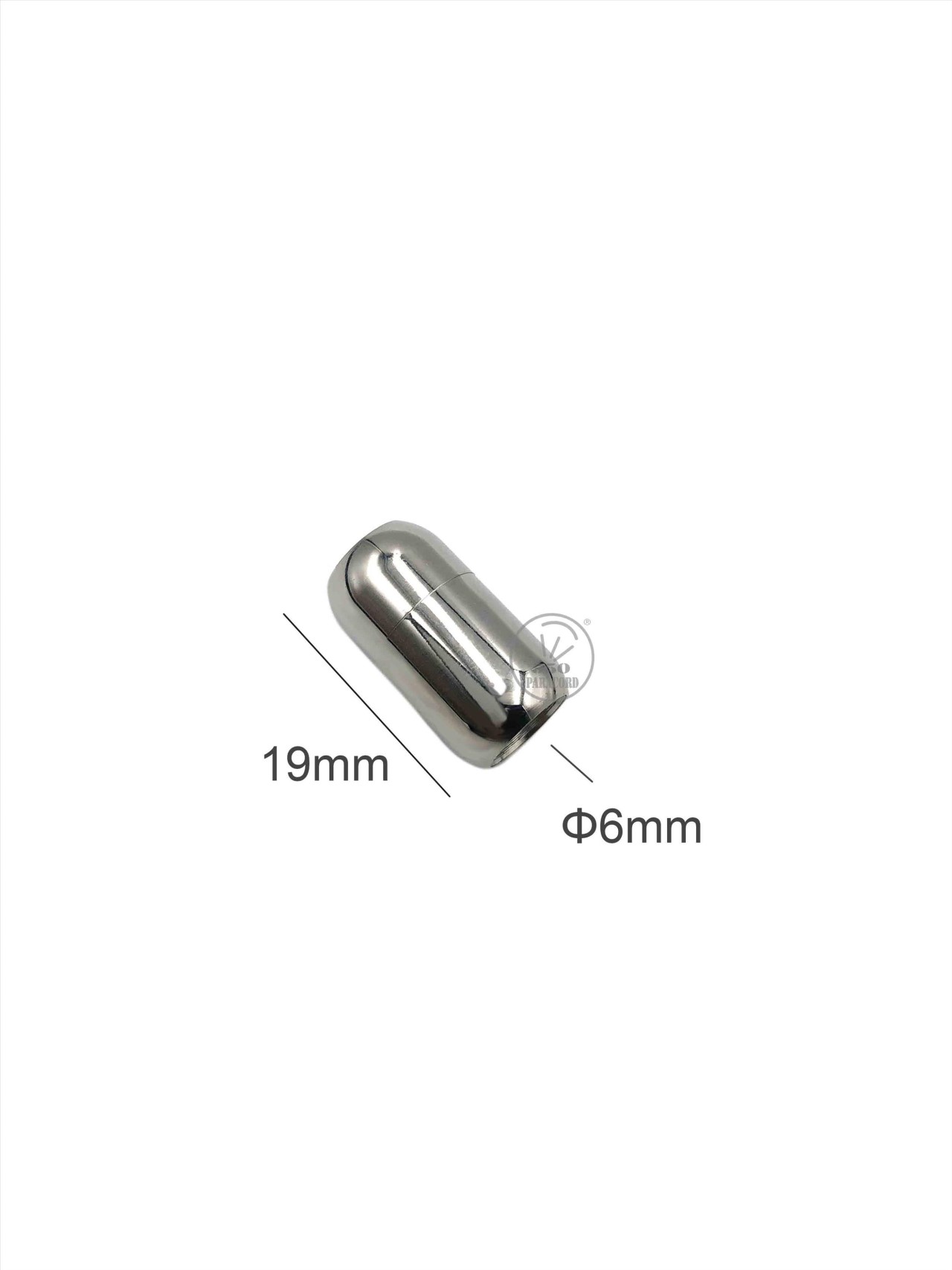 不銹鋼鈦綱雙圓頭磁鐵扣繩徑6mm