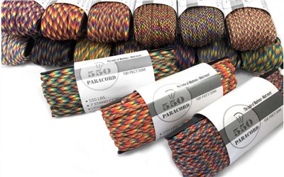 550LBS Paracord 4mm| 7芯傘繩軍規拉力 彩虹系列-30米/Pack